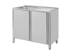 Armário Louceiro Inox 800x500mm com Escorredor à Direita