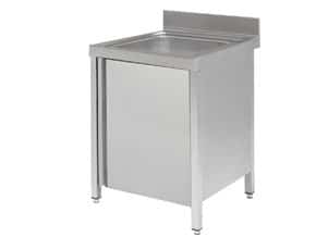 Armário de Cozinha Inox com 2 Portas Articuladas 700x700mm