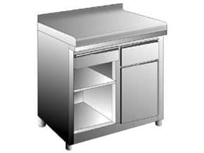 Mesa de Trabalho Inox 1 Gaveta p/ HORECA 1000x600x1045mm