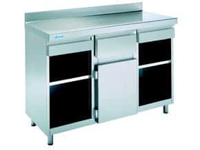 Mesa de Trabalho Inox com 2 Gavetas – 1500x600x1045mm