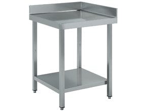 Mesa de Canto Inox 700x700x850mm Linha 700