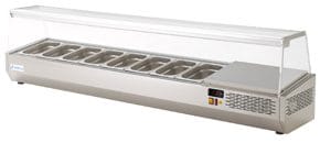 Vitrine Refrigerada para Tapas e Pizzas GN 1/4 - 8 Cubas
