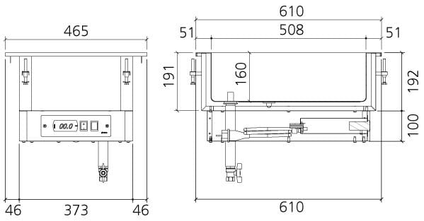 Banho Maria Elétrico Linha 700 para 1 GN 1/1