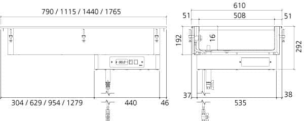 Banho Maria Elétrico Linha 700 para 4 GN 1/1