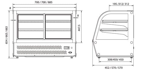 Vitrina Expositora Refrigerada Ventilada 146 Litros