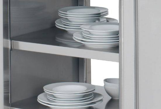 Mesa Mural Inox 1200x600mm com Portas de Correr