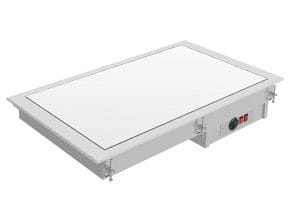 Placa Quente Vitrocerâmica Branca 6 GN 1/1 para Buffet, 2710W