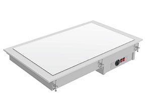 Placa Vitrocerâmica Aquecida 2 GN 1/1 Branca