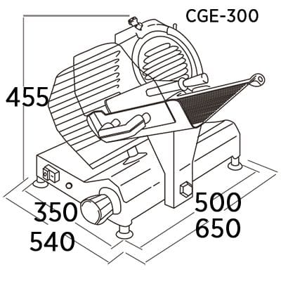 Cortador Fiambre por Gravidade Engrenagem Ø 300mm