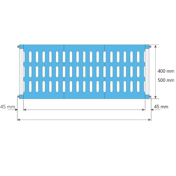 Estante Grelhada com Prateleiras Polietileno 600x400 mm