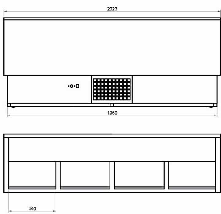 Arrefecedor Garrafas Lacado Branco 2030mm