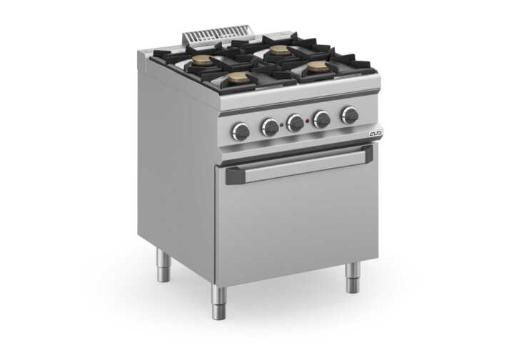 Fogão a Gás Profissional Linha 700 c/ 4 Queimadores e Forno Elétrico