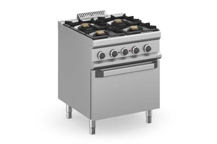 Fogão a Gás Linha 700 com 4 Queimadores e Forno Elétrico