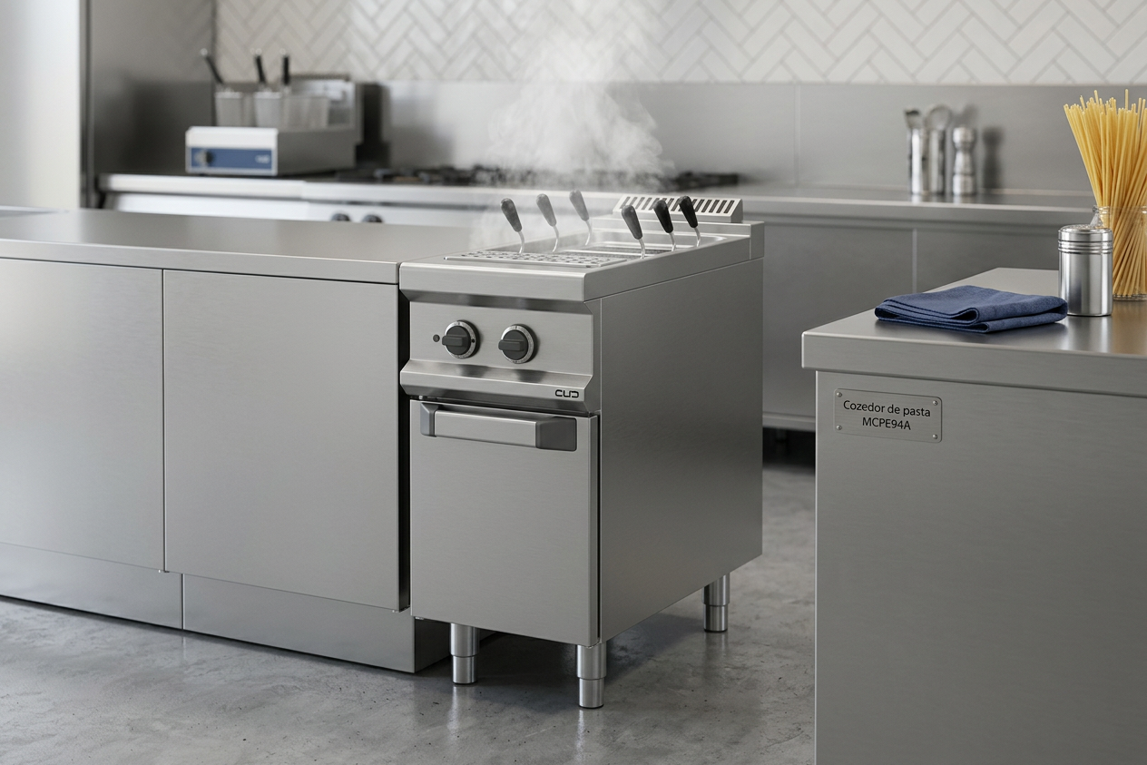 Cozedor de Pasta Elétrico Linha 900, 1 Cuba 26L, 9 kW
