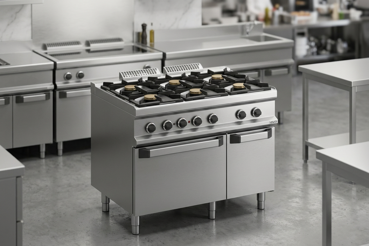Fogão a Gás Linha 700 c/ 6 Queimadores e Forno Elétrico