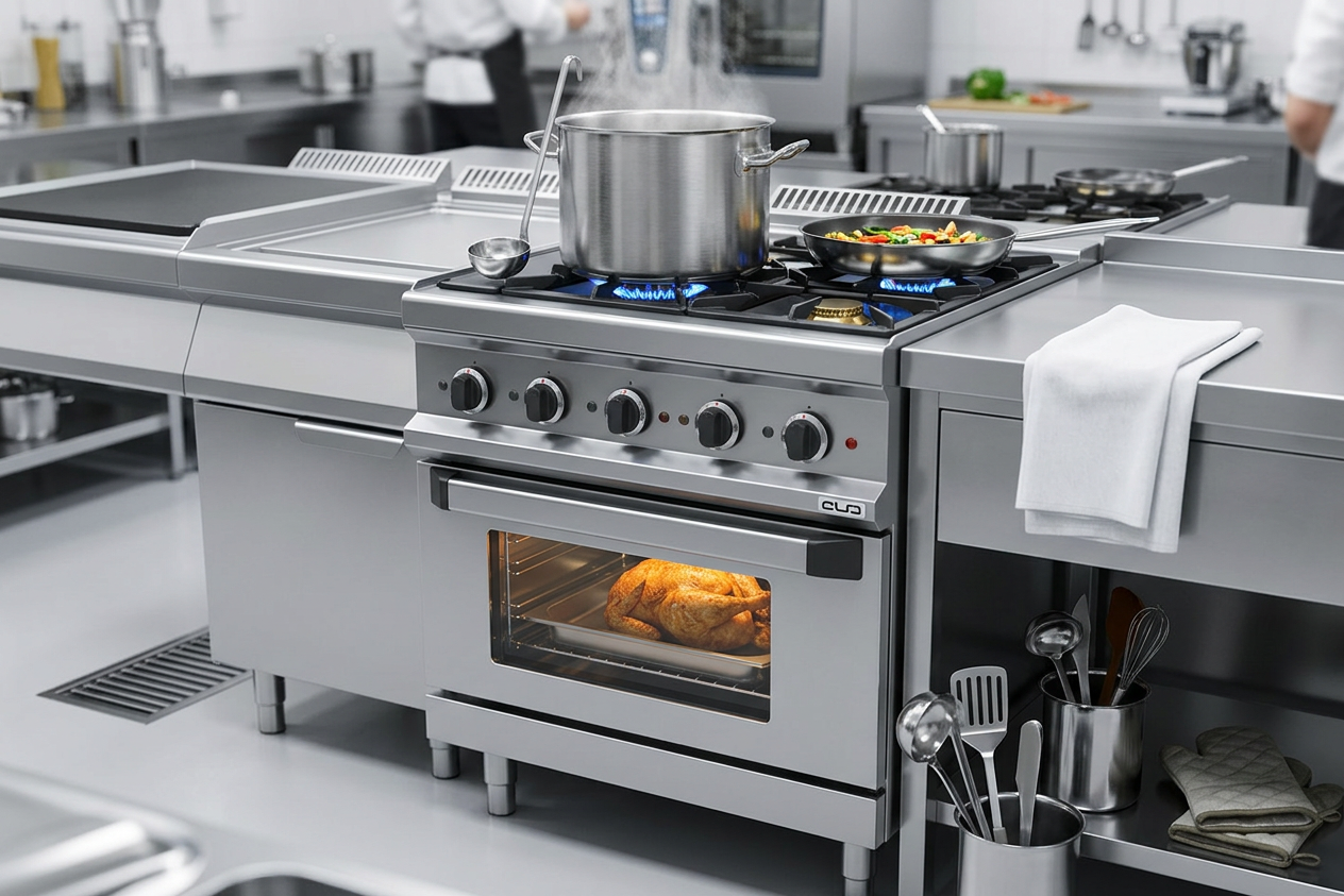 Fogão a Gás 70 cm e Forno Elétrico Linha 700 para Cozinha Profissional