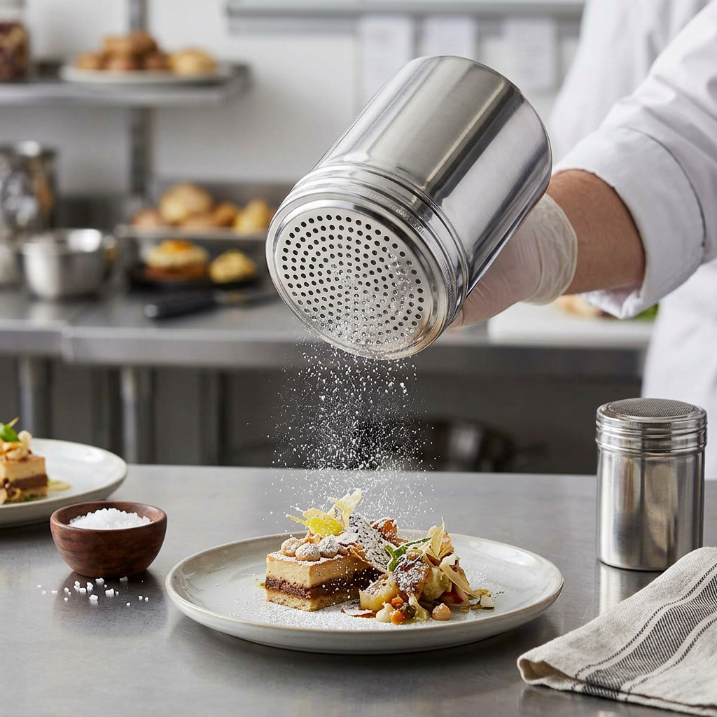 Polvilhador Profissional Inox 295 ml para Hotelaria