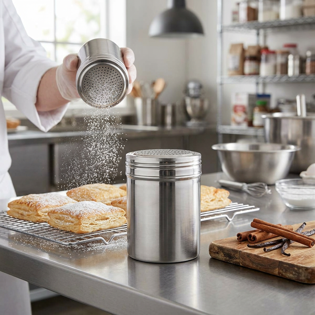 Polvilhador Profissional Inox 295 ml para Hotelaria
