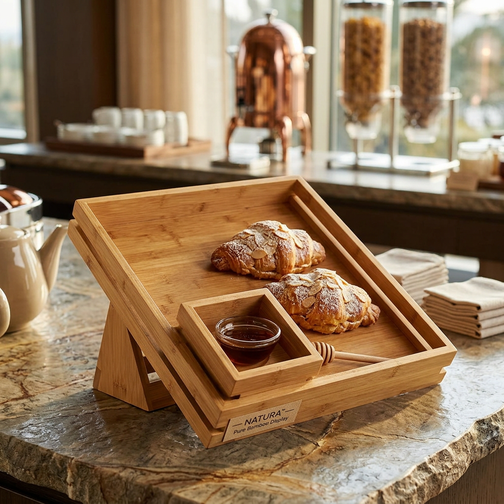 Bandeja para Buffet Natura™, Bambu, 16.51 x 16.51 cm