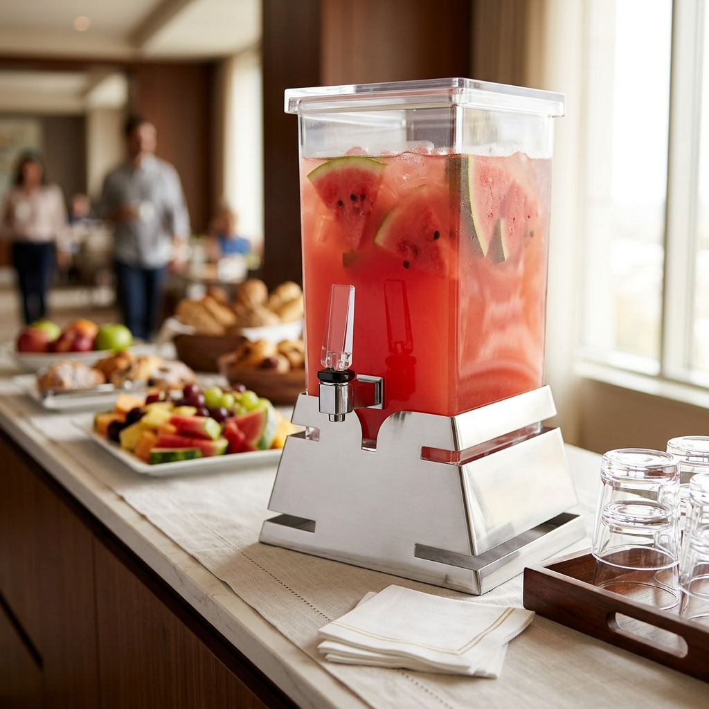 Dispensador de Bebidas 3.8 L com Base Piramidal Inox