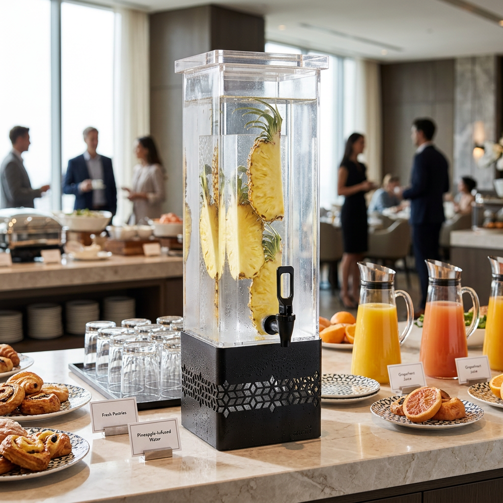 Dispensador de Bebidas para Buffet 7.6 L com Base Preta Fosca