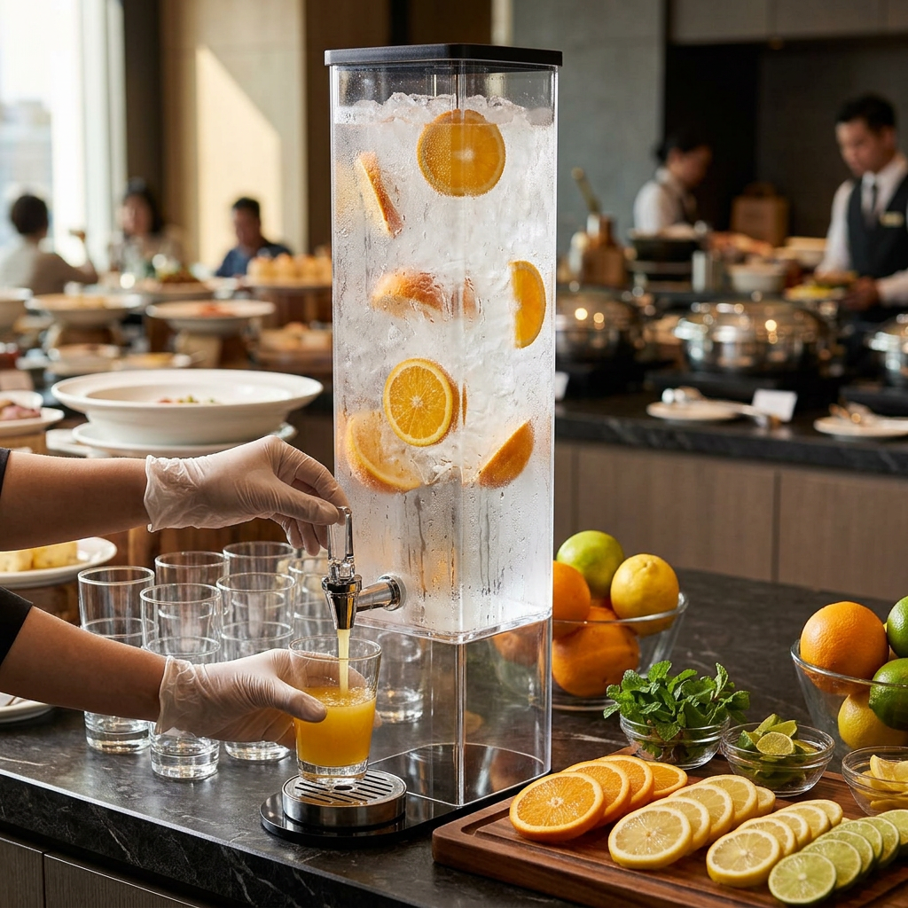 Dispensador de Bebidas Allure 11,4L, Base Preta e Bandeja de Gotas