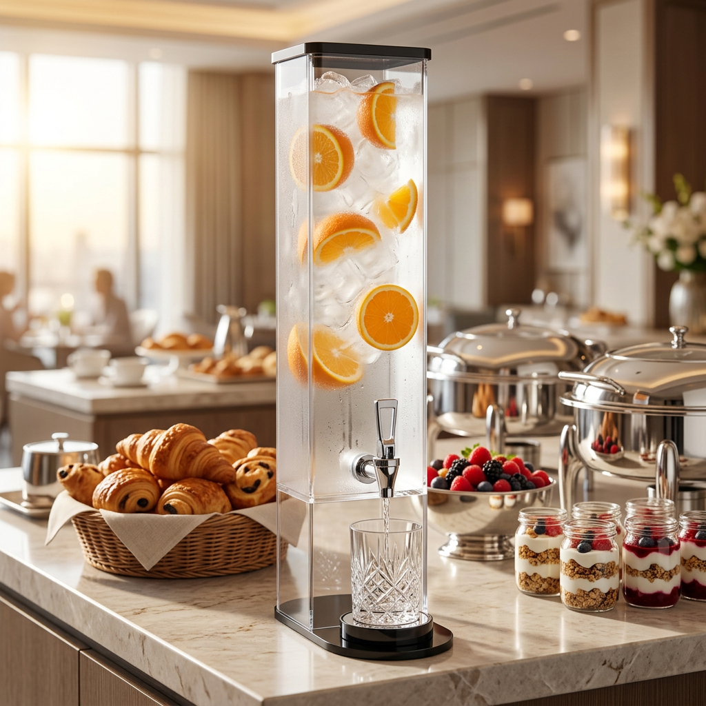 Dispensador de Bebidas Allure 11,4L, Base Preta e Bandeja de Gotas