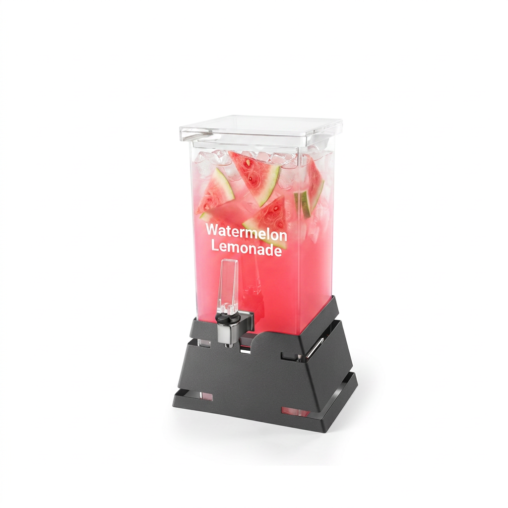 Dispensador Bebidas 3.8L, Base Piramidal Preta Fosca, Sem Contacto