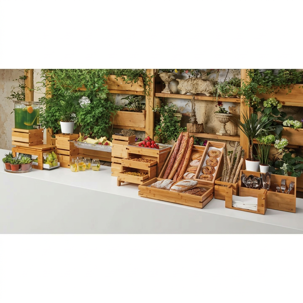 Expositor para Caixas de Bambu Natura™ (Conjunto 3 Peças)