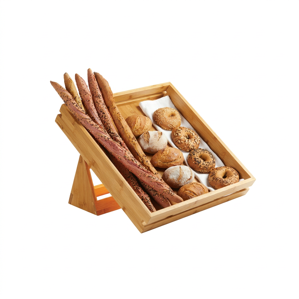 Bandeja e Suporte Natura, Bambu Grande 49x45x33 cm