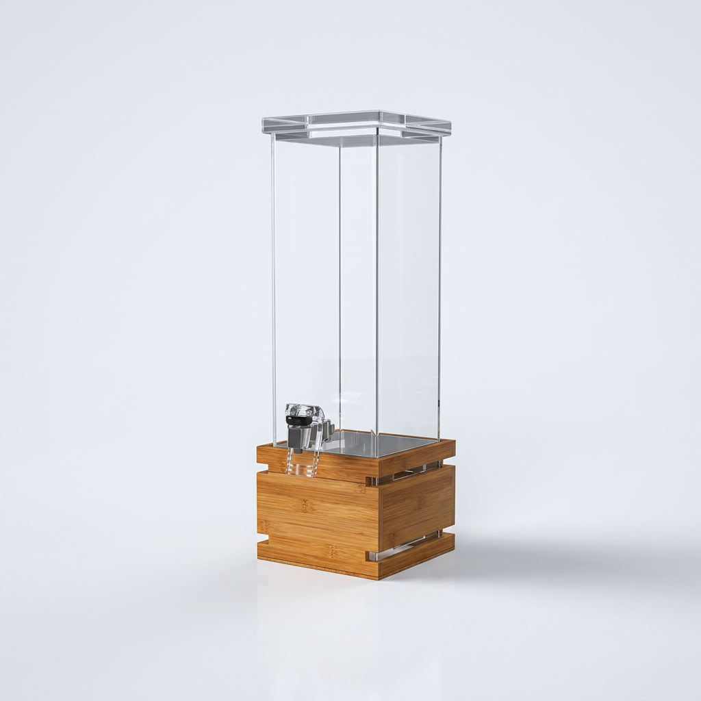Dispensador de Bebidas Retangular 7.6 L com Base de Bambu