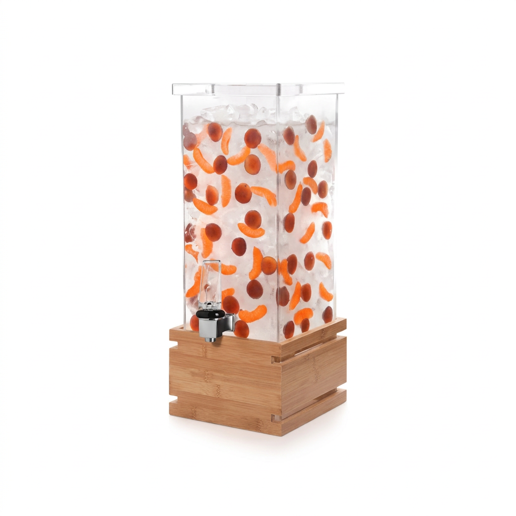 Dispensador de bebidas 15.1 L com base de bambu, sem contacto