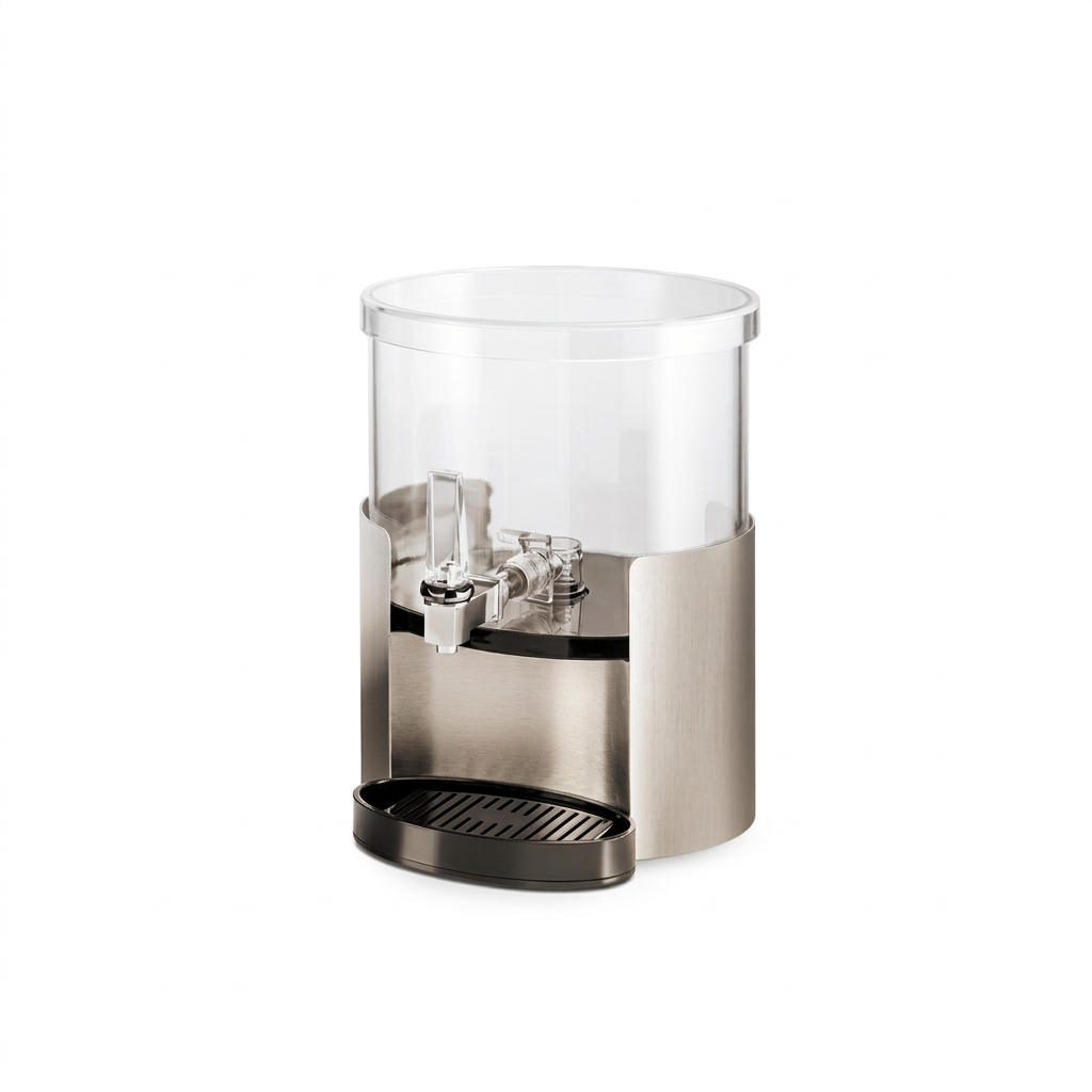 Dispensador de Bebidas Elíptico 7.6 L com Bandeja e Base Inox