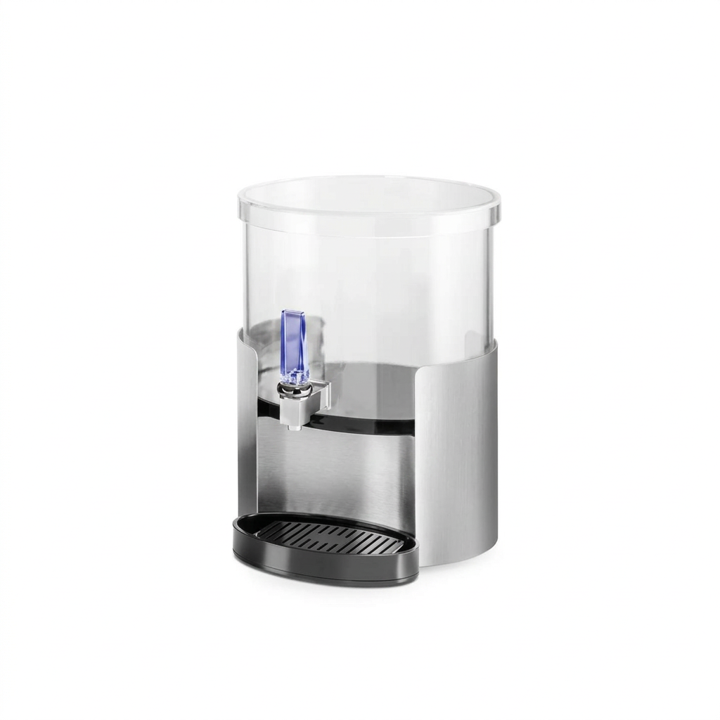 Dispensador de Bebidas Elíptico 7.6 L com Bandeja e Base Inox