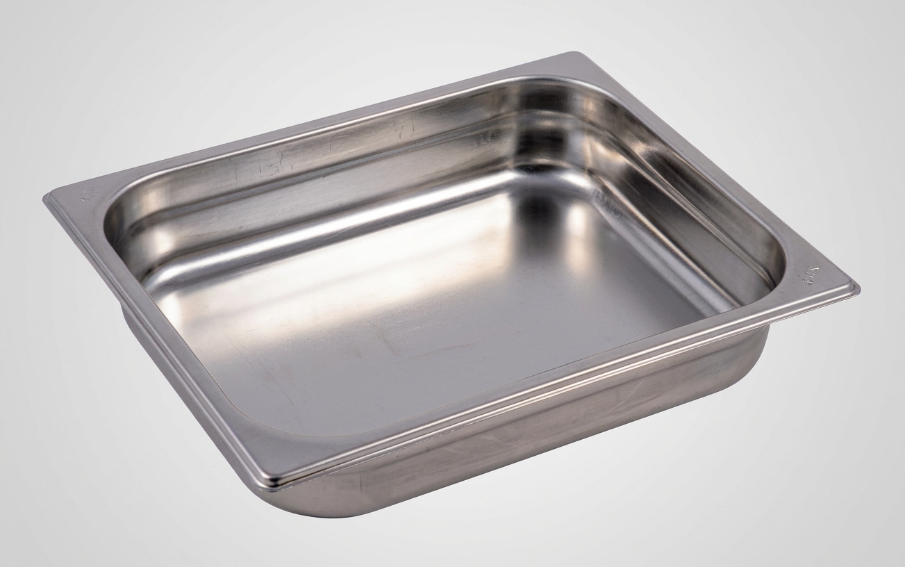 Tabuleiro Gastronorm GN 1/2 em Aço Inox - 325x265x100 mm