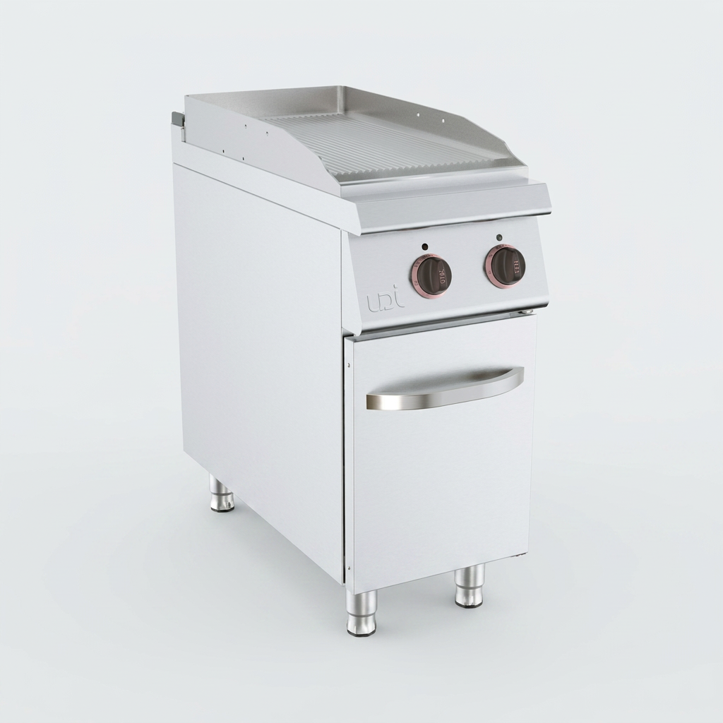 Fry-top Elétrico Nervurado Linha 900 com Armário Inferior 6 kW