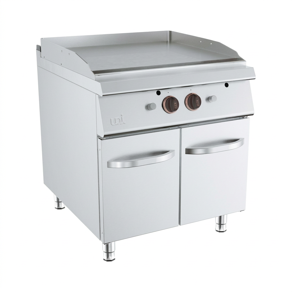 Fry-top a Gás Linha 900 Duplo Liso com Armário - 800x900 mm