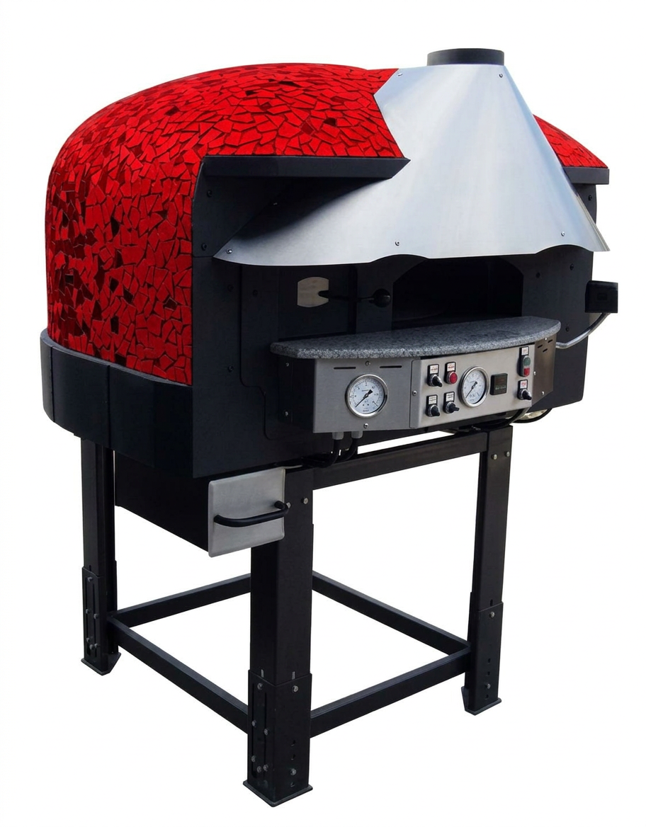 Forno Profissional para Pizzas a Gás/Lenha Rotativo 4 Pizzas (Ø30cm)