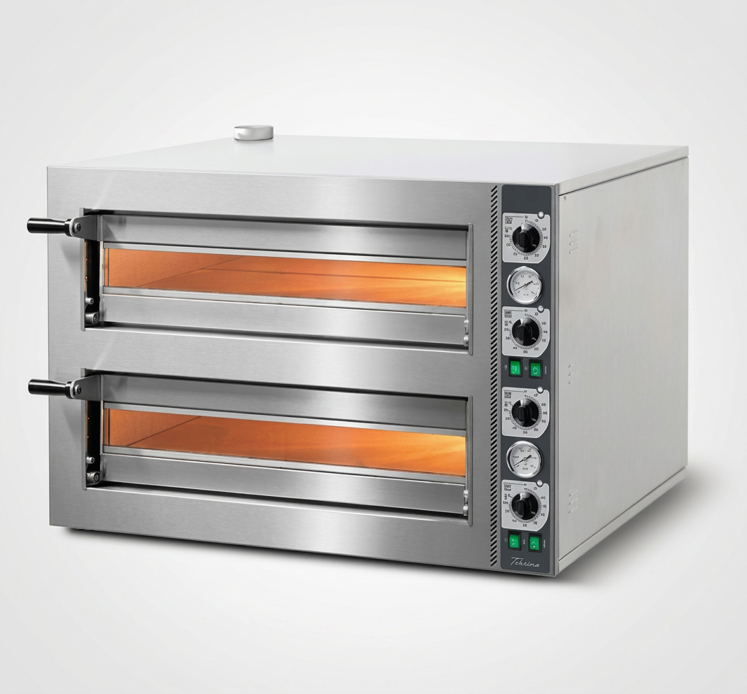 Fornos de Pizza Elétrico Profissional 4+4 Pizzas Ø250mm
