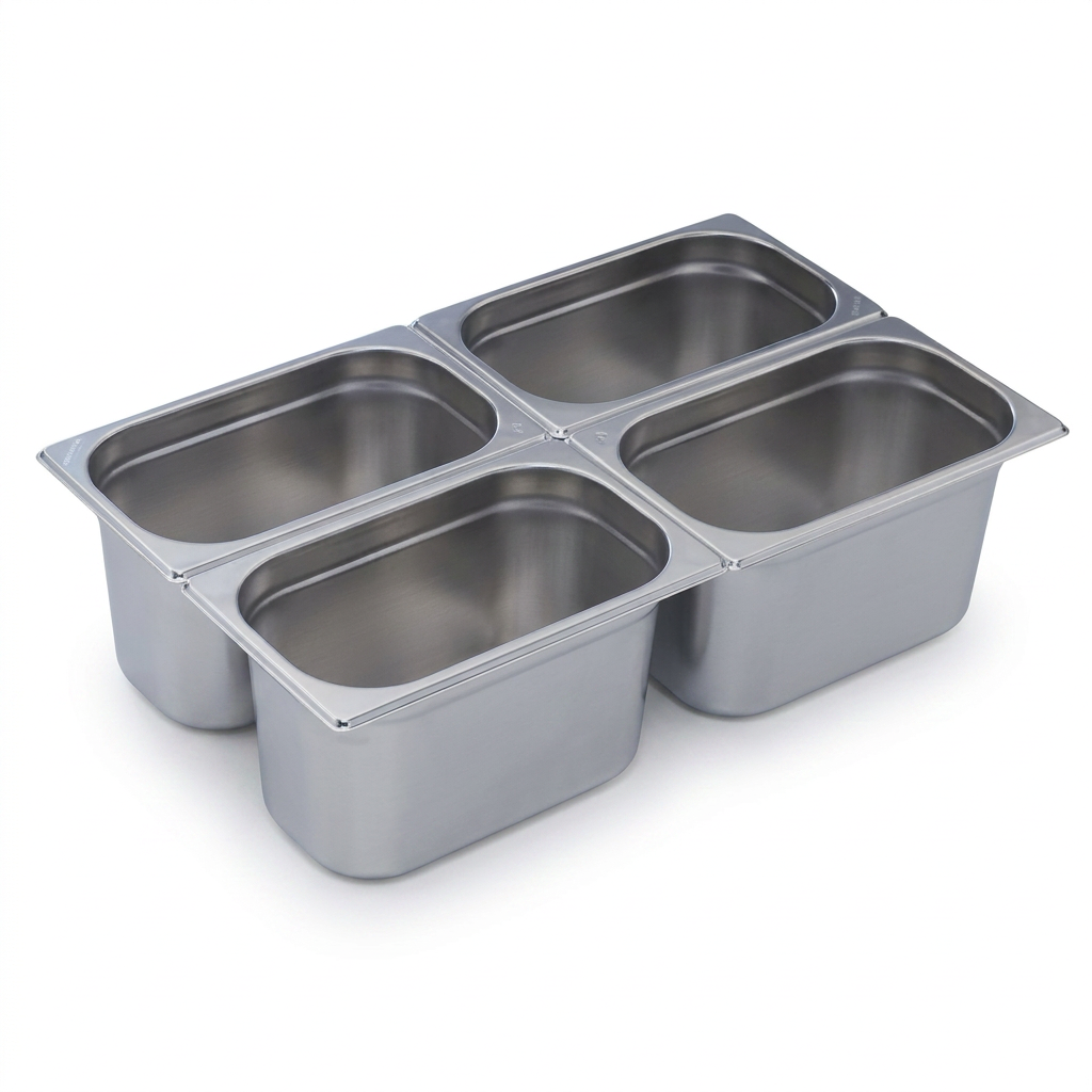 Tabuleiro Gastronorm 1/4 Inox - 265x162x65mm, 2.1L