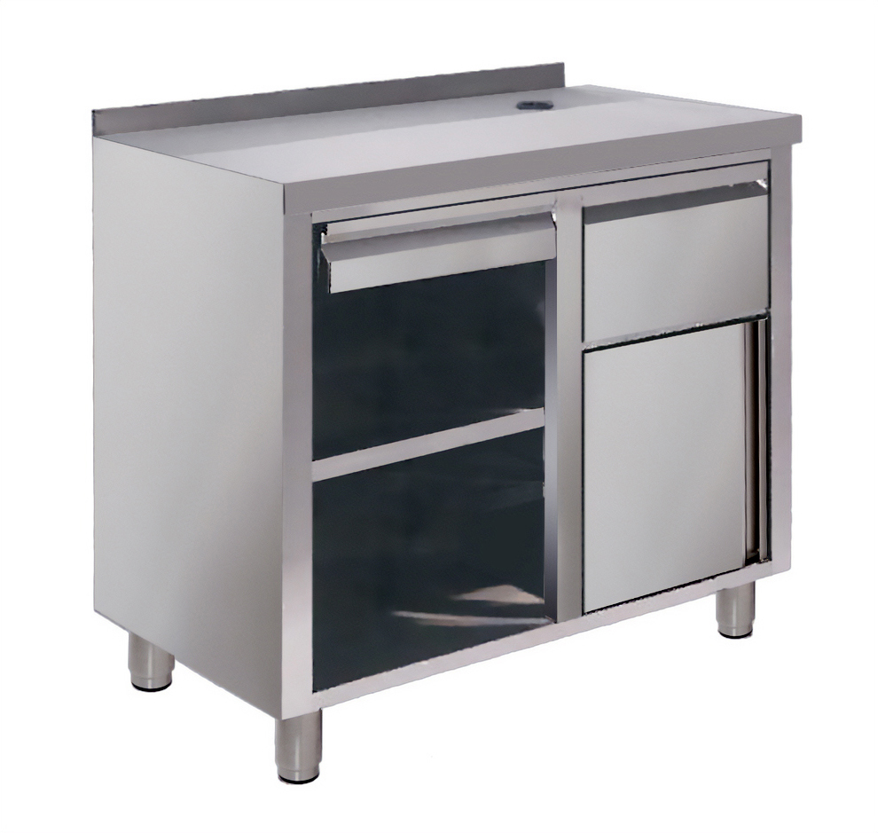 Móvel Cafeteiro Inox 1 Gaveta 1000x600x850mm