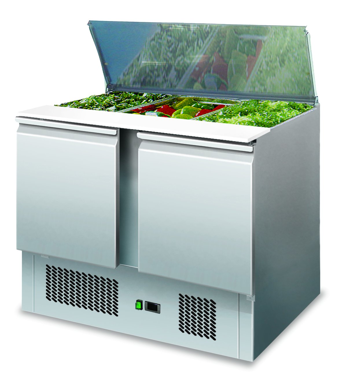 Mesa Refrigerada de Saladas 90x70cm 2 Portas