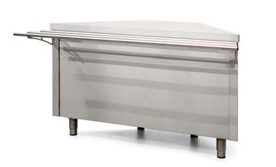 Elemento Neutro Self-Service 90º c/ Prateleira Inox
