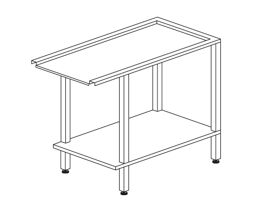 Mesa de Saída Inox para Lavagem de Louça 1200x590x850h