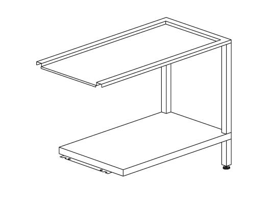 Mesa de Apoio para Lavagem de Loiça 700x590x820mm