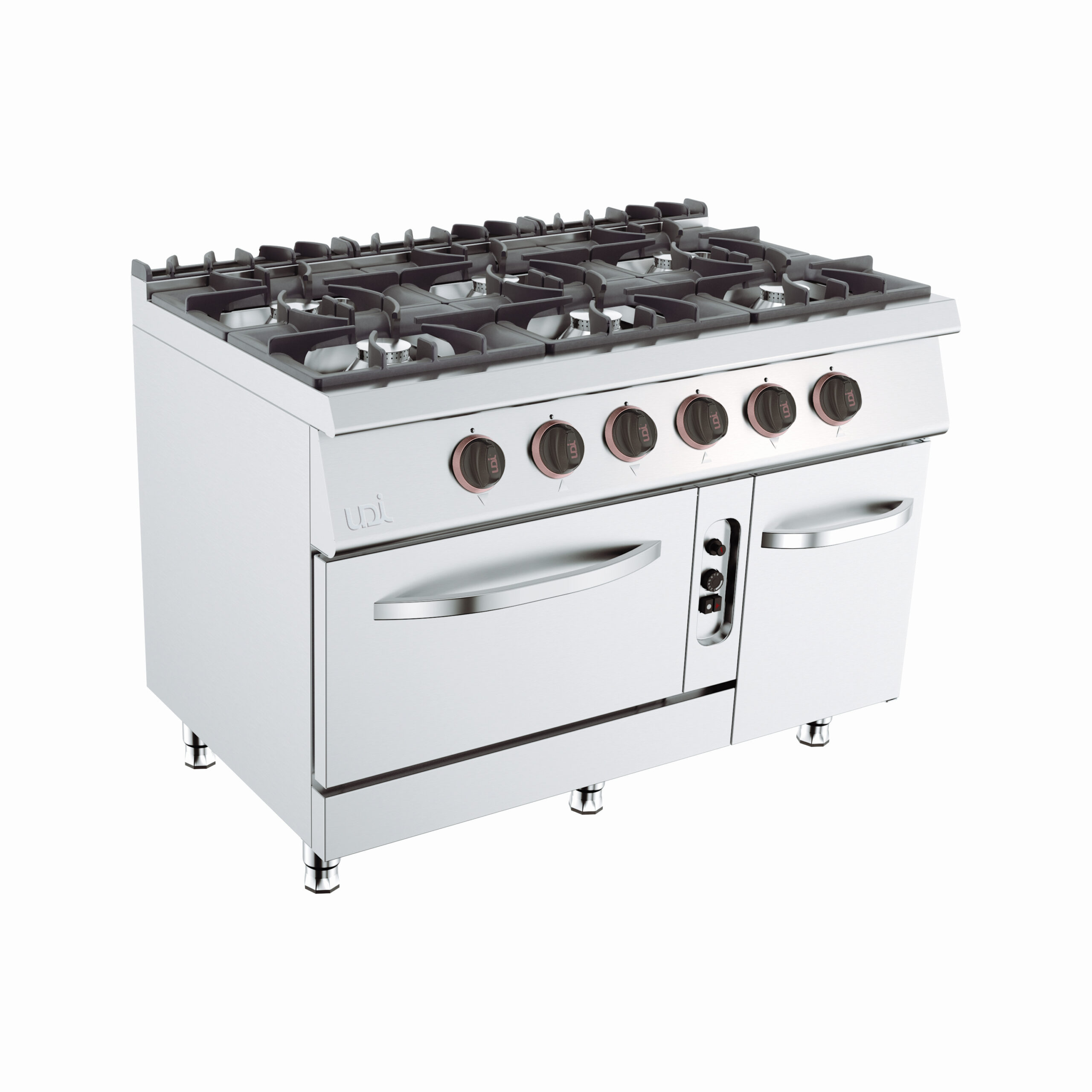 Fogão Industrial a Gás Linha 700, 6 Queimadores e Forno GN 2/1