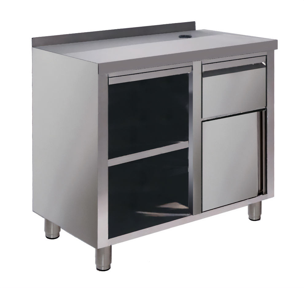 Móvel Cafeteiro Revestido Inox 700x600x850mm