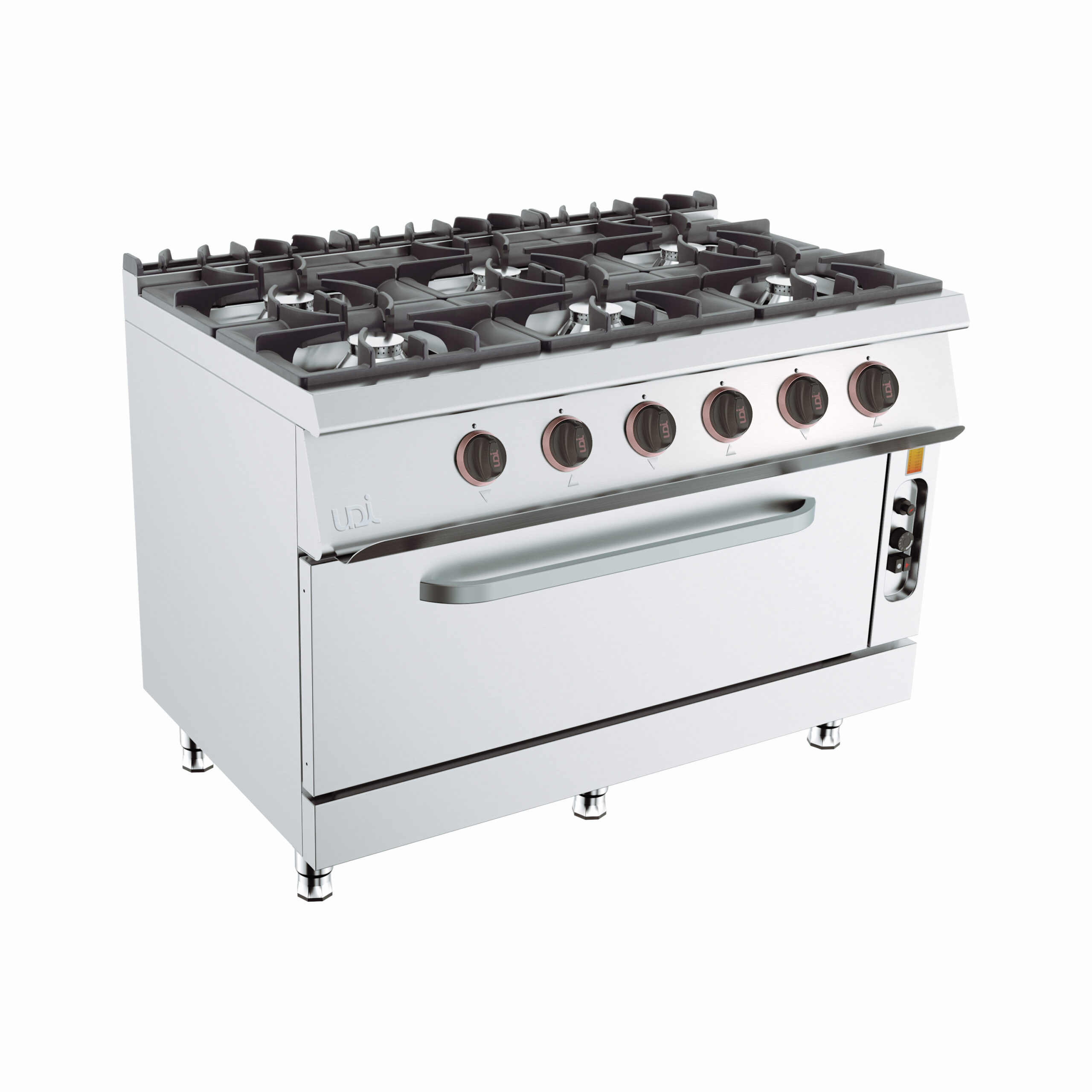 Fogão Industrial a Gás Linha 700 c/ 6 Queimadores e Maxiforno GN 2/1