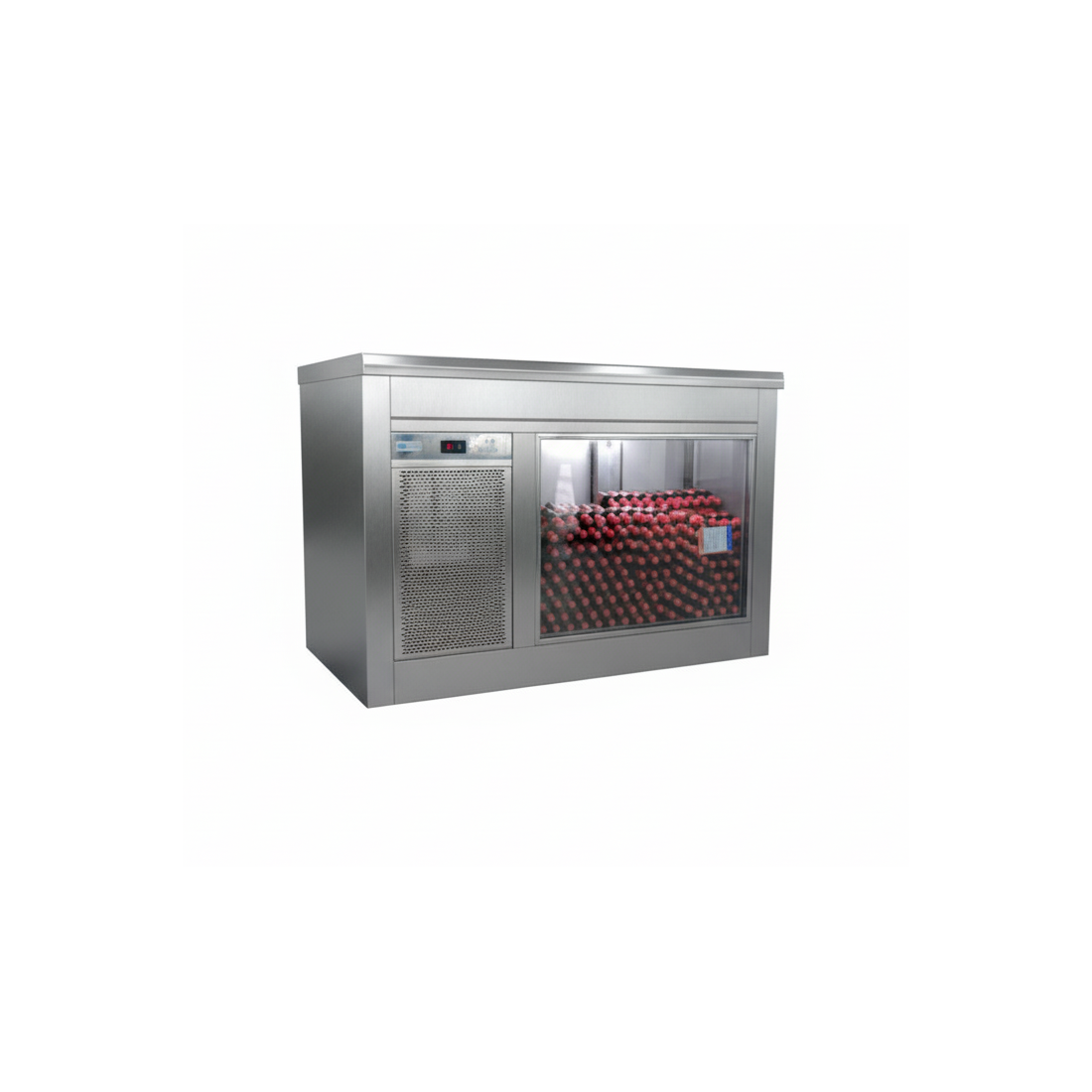 Vitrine Refrigerada para Garrafas 2500x600mm Inox