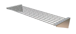 Móvel de Prateleiras Inox Redondo 1200x320x160mm